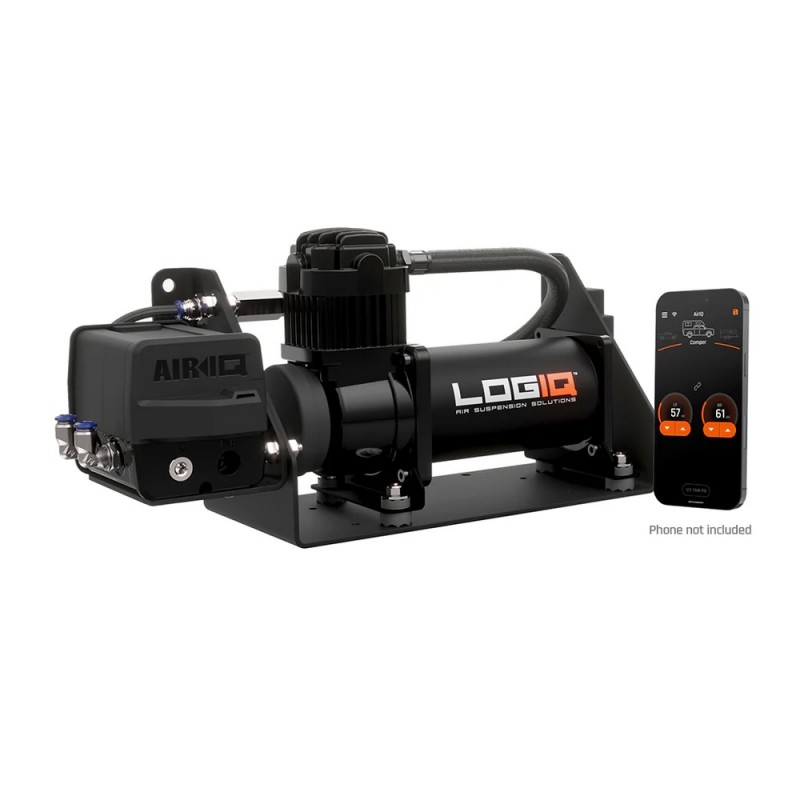 0'-3' inch LogIQ AirIQ Heavy Duty Dual Complete On Board Management Kit - 2023+ F250/F350