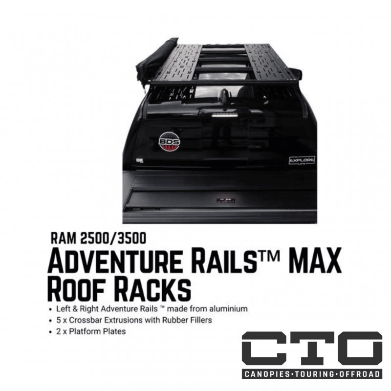 Ram 2500/3500 Adventure Rails™ MAX Roof Racks / 2 x Side Lights / Crew Cab