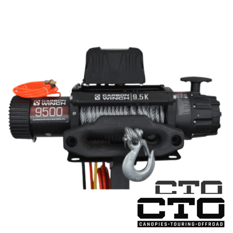 Carbon 12K 12000lb Electric winch with steel cable